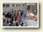 Richtfest des Neubaus in der Schachtstrasse 16 mit Bundesbauministerin Klara Geywitz am 01.03.2024.