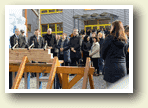 Richtfest des Neubaus in der Schachtstrasse 16 mit Bundesbauministerin Klara Geywitz am 01.03.2024.