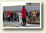 Richtfest des Neubaus in der Schachtstrasse 16 mit Bundesbauministerin Klara Geywitz am 01.03.2024.