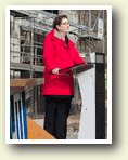 Richtfest des Neubaus in der Schachtstrasse 16 mit Bundesbauministerin Klara Geywitz am 01.03.2024.