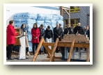 Richtfest des Neubaus in der Schachtstrasse 16 mit Bundesbauministerin Klara Geywitz am 01.03.2024.