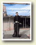 Richtfest des Neubaus in der Schachtstrasse 16 mit Bundesbauministerin Klara Geywitz am 01.03.2024.